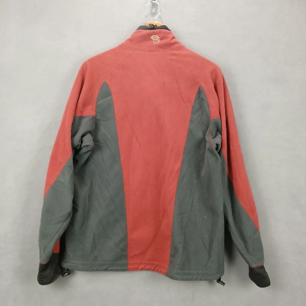 Mountain Hardwear Fleece Jacket Mens Medium‎ Red Gray Full Zip Logo Soft Cozy